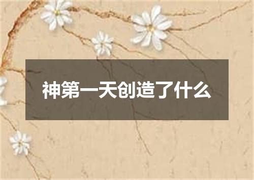 神第一天创造了什么