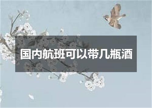 国内航班可以带几瓶酒
