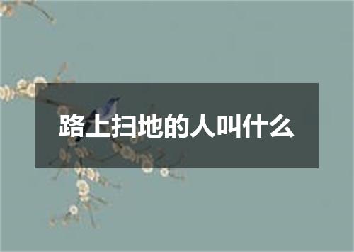 路上扫地的人叫什么