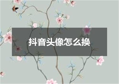 抖音头像怎么换