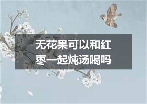 无花果可以和红枣一起炖汤喝吗