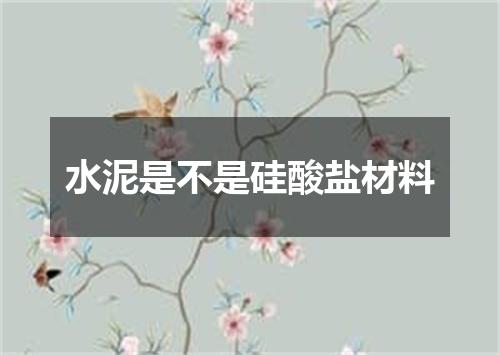 水泥是不是硅酸盐材料