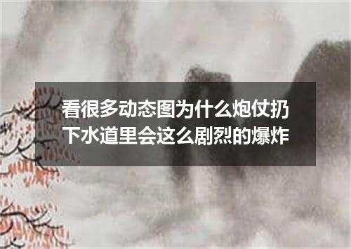 看很多动态图为什么炮仗扔下水道里会这么剧烈的爆炸