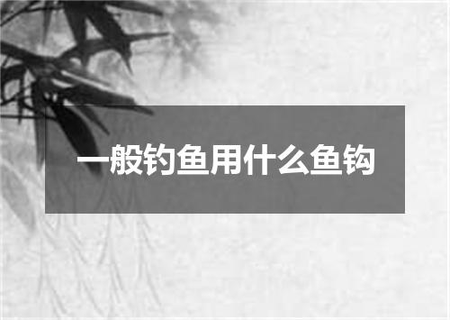 一般钓鱼用什么鱼钩