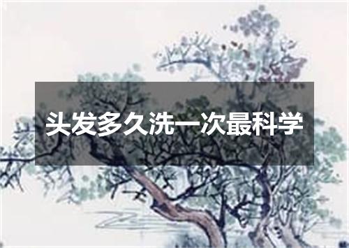 头发多久洗一次最科学