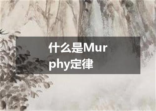 什么是Murphy定律