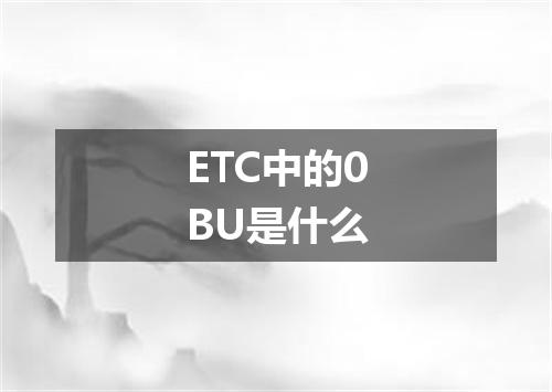 ETC中的0BU是什么