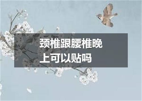 颈椎跟腰椎晚上可以贴吗