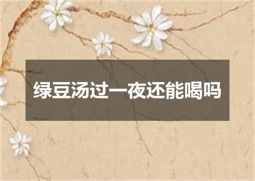 绿豆汤过一夜还能喝吗