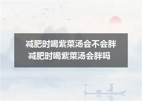 减肥时喝紫菜汤会不会胖 减肥时喝紫菜汤会胖吗