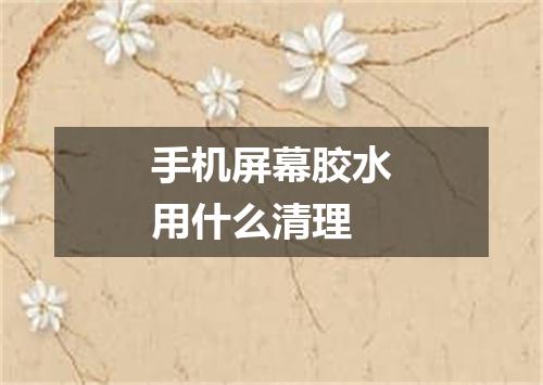 手机屏幕胶水用什么清理
