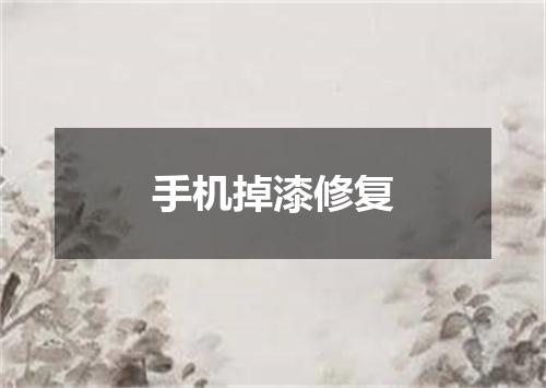 手机掉漆修复