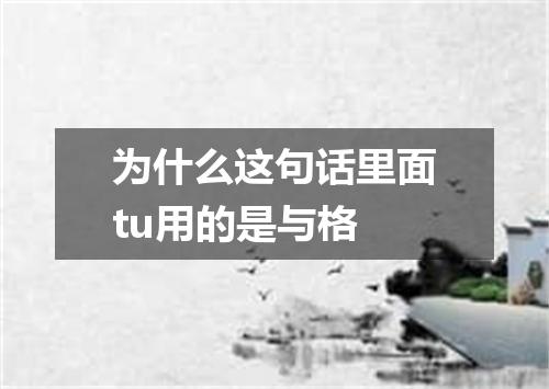 为什么这句话里面tu用的是与格