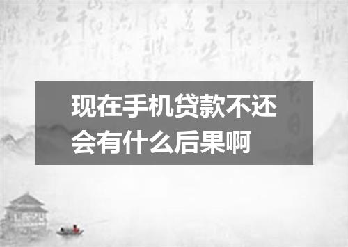 现在手机贷款不还会有什么后果啊