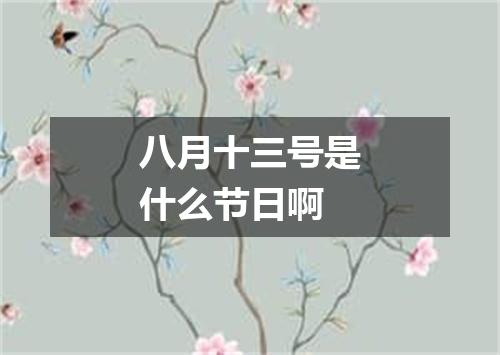 八月十三号是什么节日啊