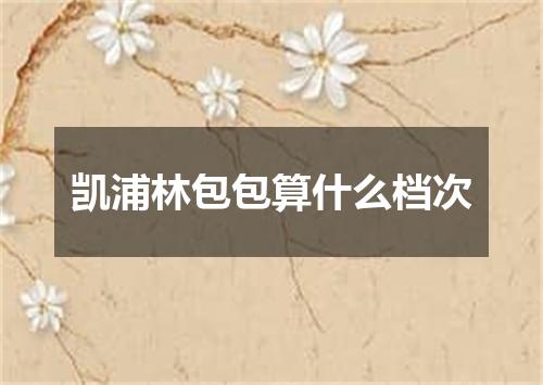 凯浦林包包算什么档次