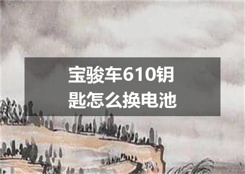 宝骏车610钥匙怎么换电池