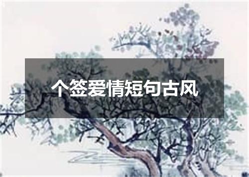 个签爱情短句古风