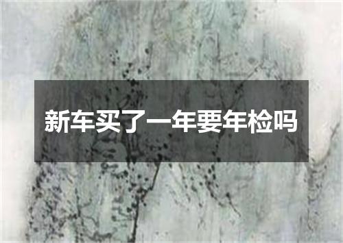 新车买了一年要年检吗
