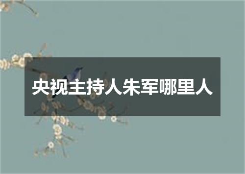 央视主持人朱军哪里人
