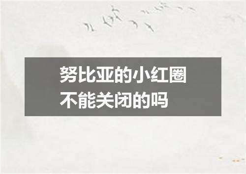 努比亚的小红圈不能关闭的吗