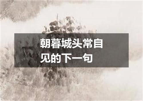 朝暮城头常自见的下一句