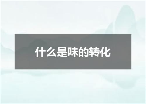 什么是味的转化