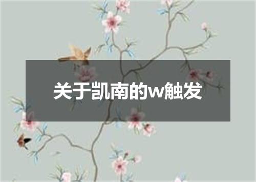 关于凯南的w触发
