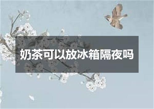 奶茶可以放冰箱隔夜吗
