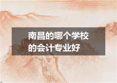 南昌的哪个学校的会计专业好