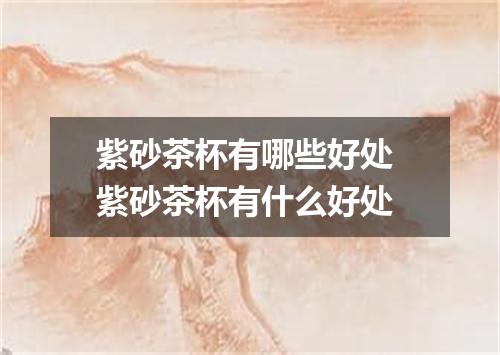 紫砂茶杯有哪些好处 紫砂茶杯有什么好处