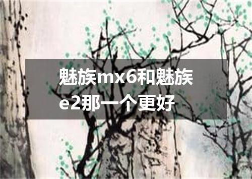 魅族mx6和魅族e2那一个更好