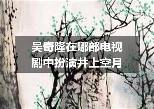 吴奇隆在哪部电视剧中扮演井上空月