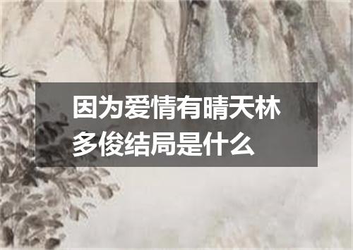 因为爱情有晴天林多俊结局是什么