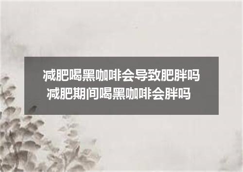 减肥喝黑咖啡会导致肥胖吗 减肥期间喝黑咖啡会胖吗