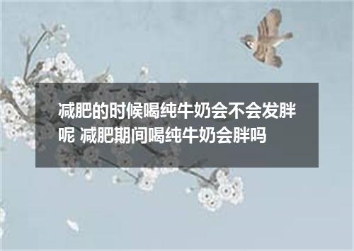 减肥的时候喝纯牛奶会不会发胖呢 减肥期间喝纯牛奶会胖吗