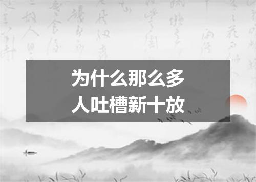 为什么那么多人吐槽新十放