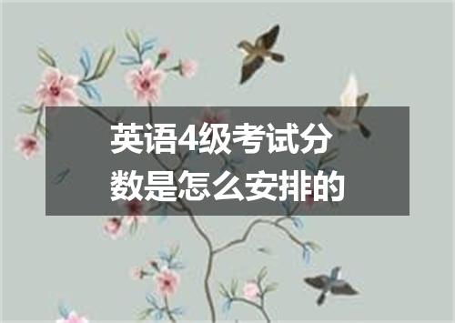 英语4级考试分数是怎么安排的