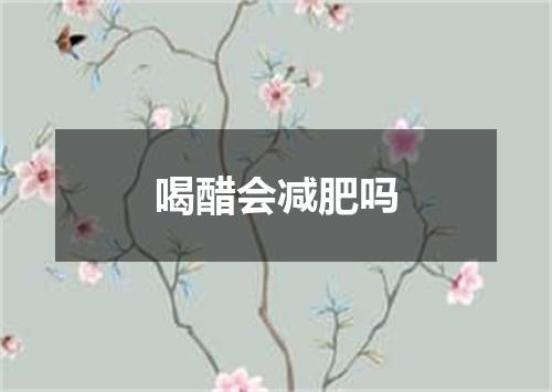 喝醋会减肥吗