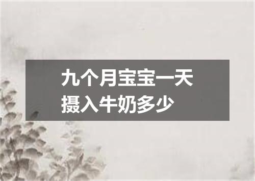 九个月宝宝一天摄入牛奶多少