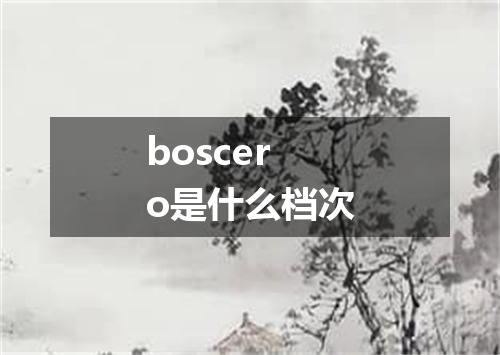 boscero是什么档次