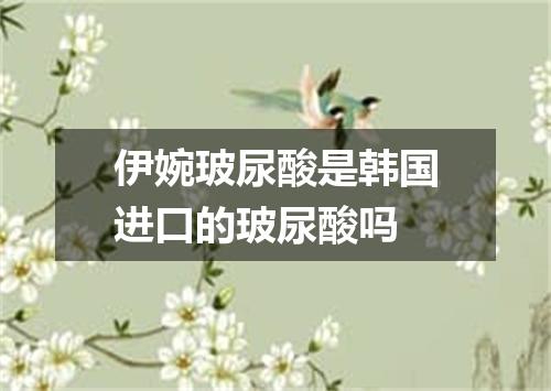 伊婉玻尿酸是韩国进口的玻尿酸吗