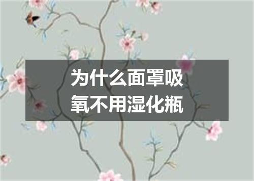 为什么面罩吸氧不用湿化瓶