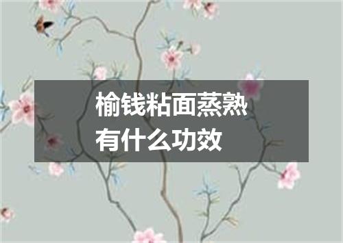 榆钱粘面蒸熟有什么功效