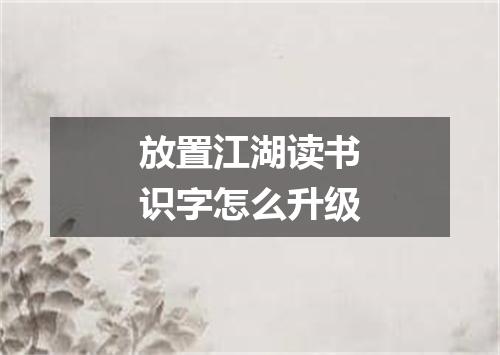 放置江湖读书识字怎么升级