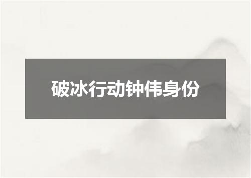 破冰行动钟伟身份