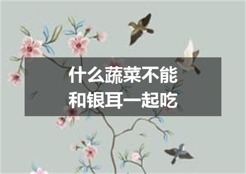 什么蔬菜不能和银耳一起吃