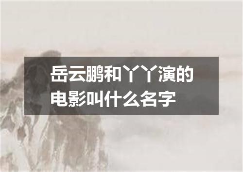 岳云鹏和丫丫演的电影叫什么名字