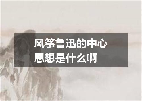 风筝鲁迅的中心思想是什么啊