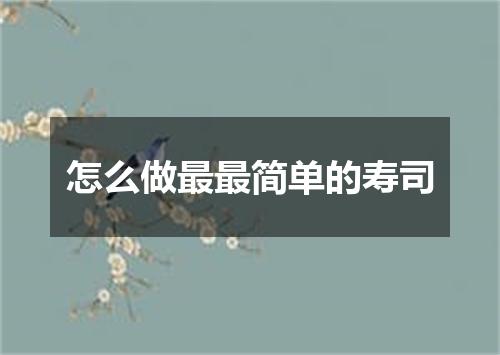 怎么做最最简单的寿司